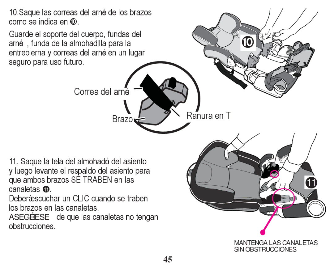 Graco PD254379A owner manual Mantenga LAS Canaletas 