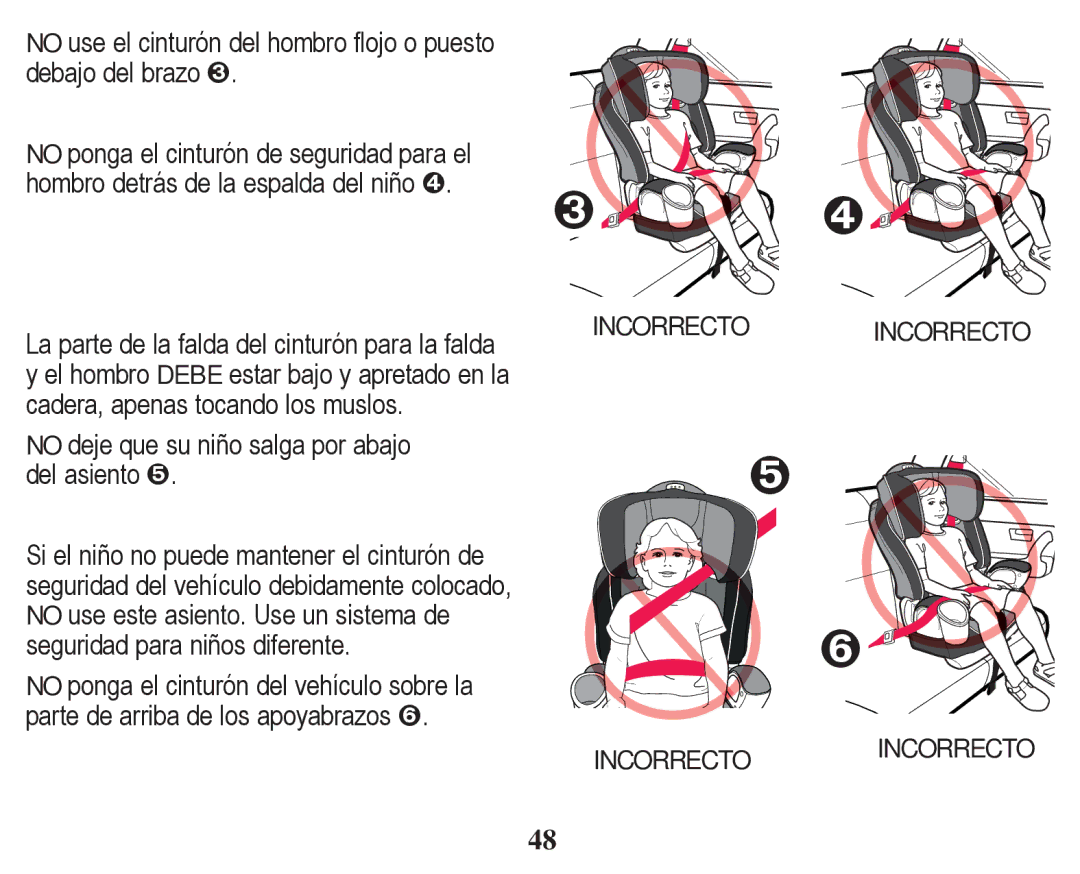 Graco PD254379A owner manual Incorrecto Incorrecto 