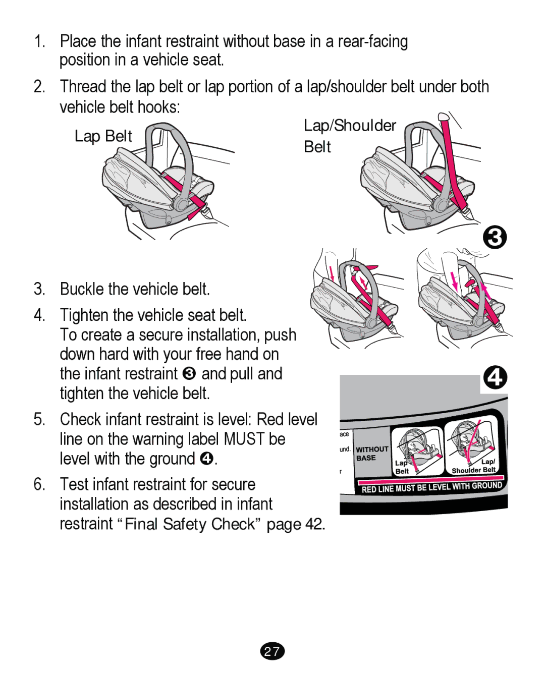 Graco PD261465A 10/13 US manual Lap Belt 