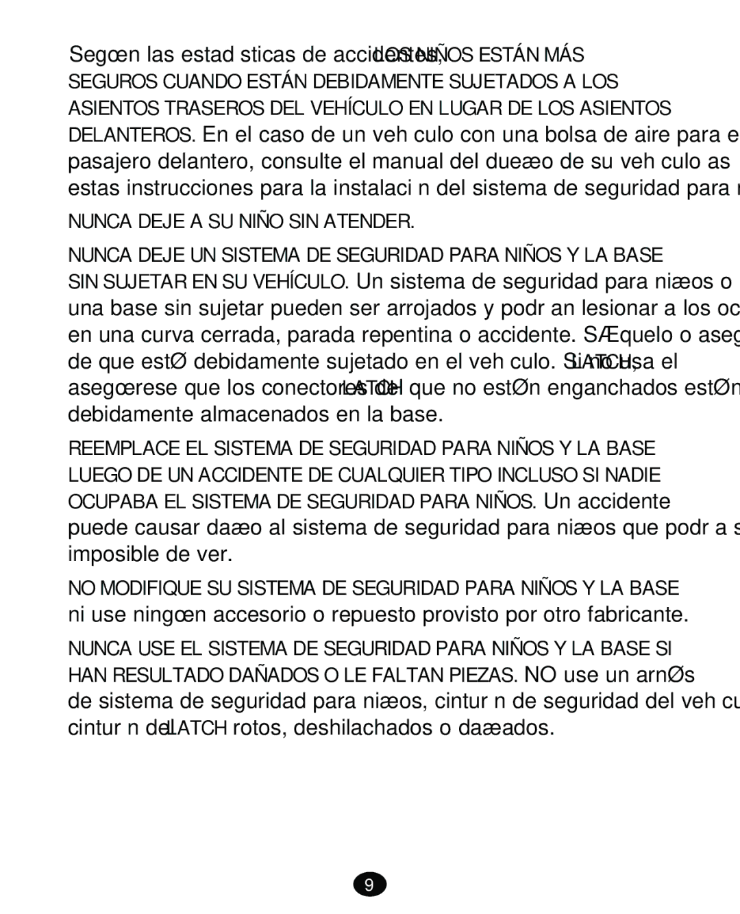 Graco PD261465A 10/13 US manual ‡ Nunca Deje a SU Niño SIN Atender 