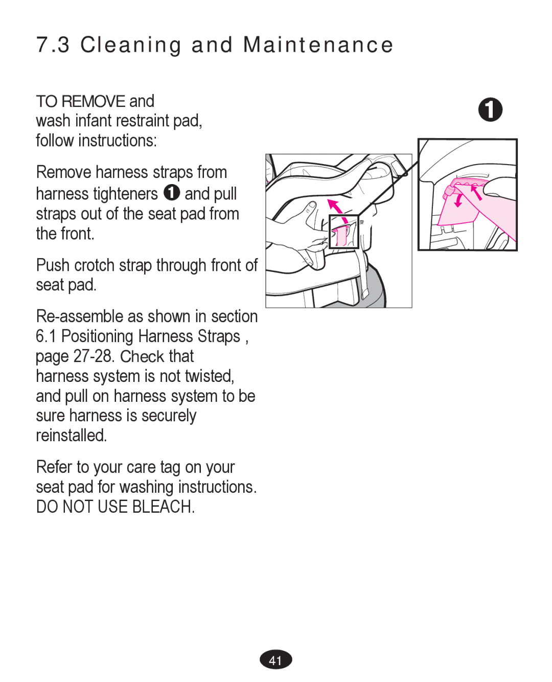 Graco PD261467A owner manual Cleaning and Maintenance, To Remove 