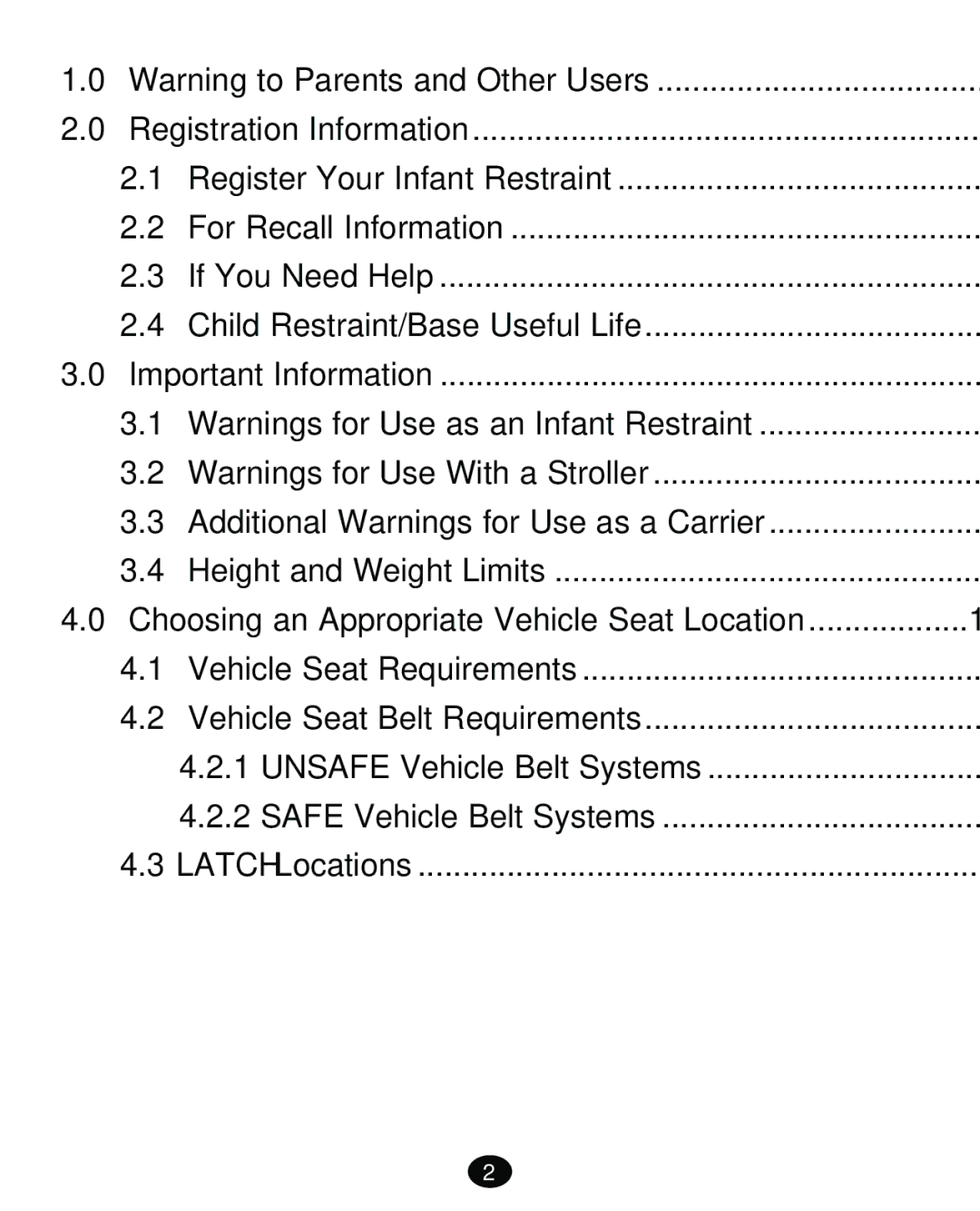 Graco PD261473A manual Choosing an Appropriate Vehicle Seat Location 13-19, Registration Information 