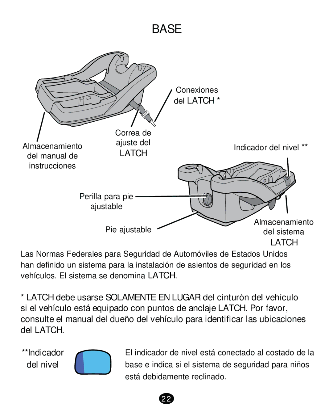 Graco PD261473A manual Del Latch 