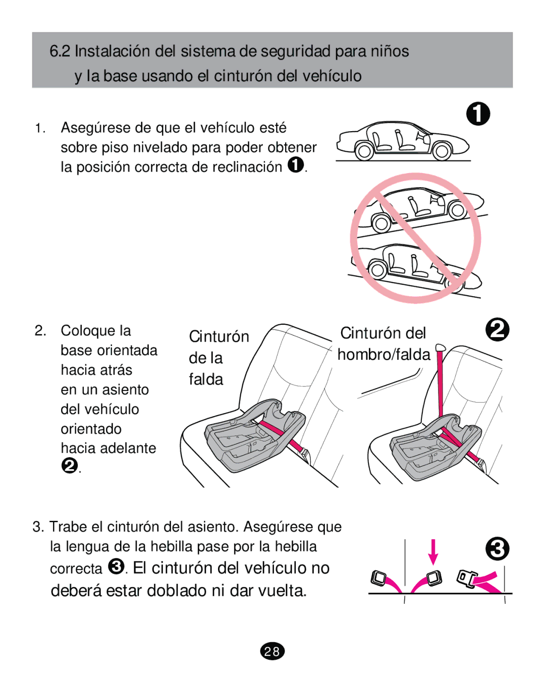 Graco PD261473A manual Cinturón, De la, Falda 