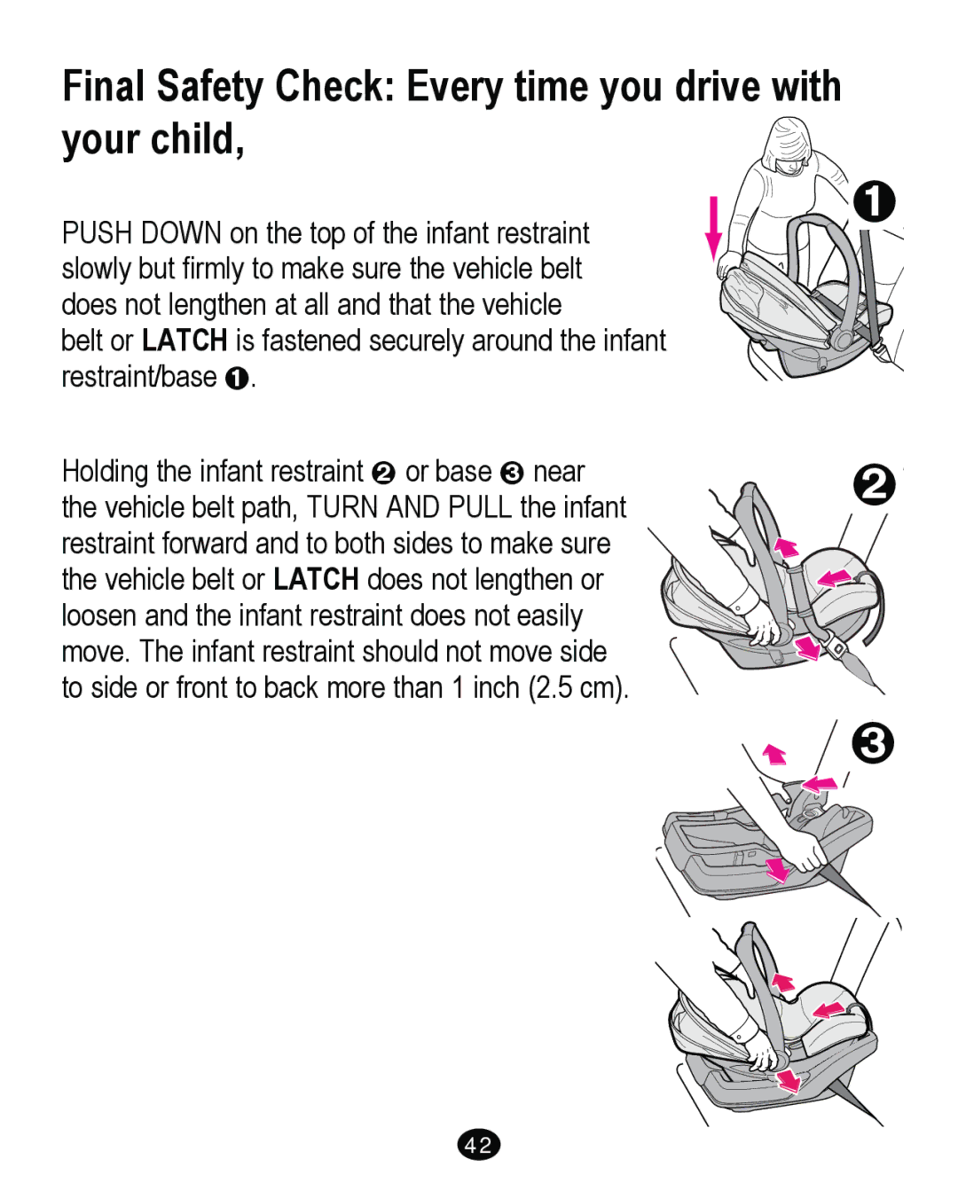 Graco PD262895A manual Final Safety Check Every time you drive with your child 