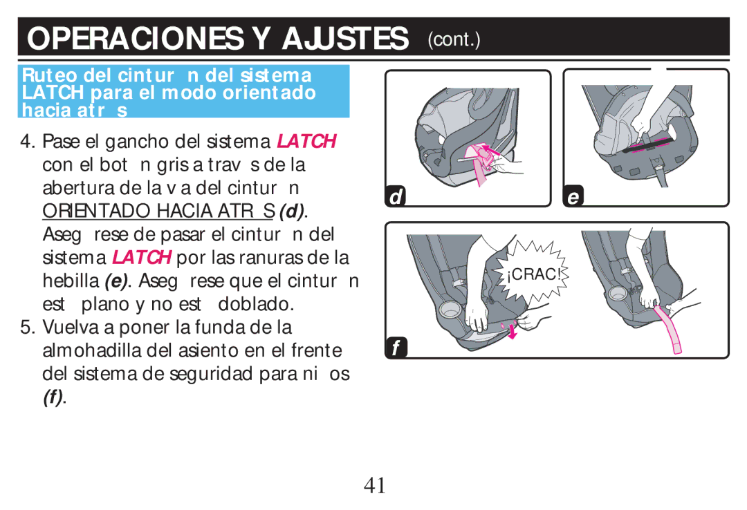 Graco PD268712B owner manual Operaciones Y Ajustes 