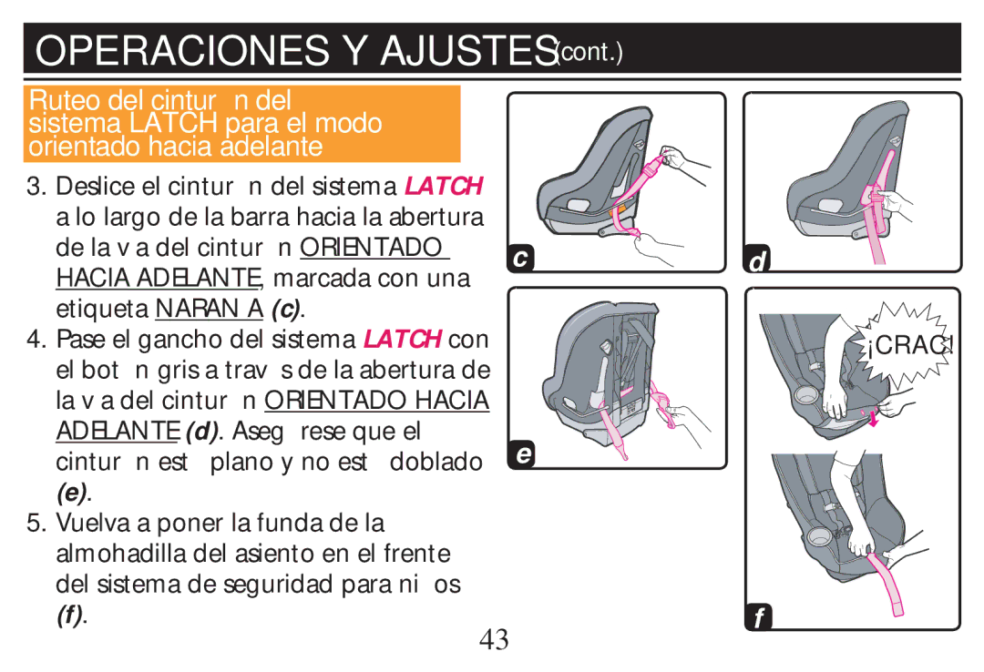 Graco PD268712B owner manual Operaciones Y Ajustes 