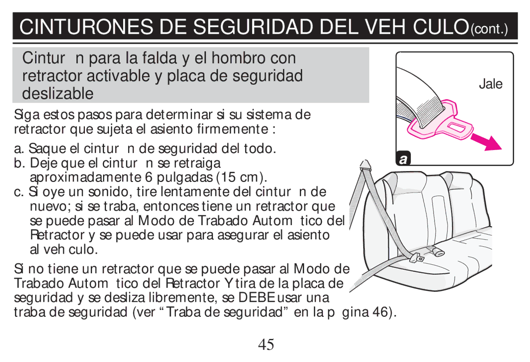 Graco PD268712B owner manual Cinturones DE Seguridad DEL VEH Culo, Deslizable 