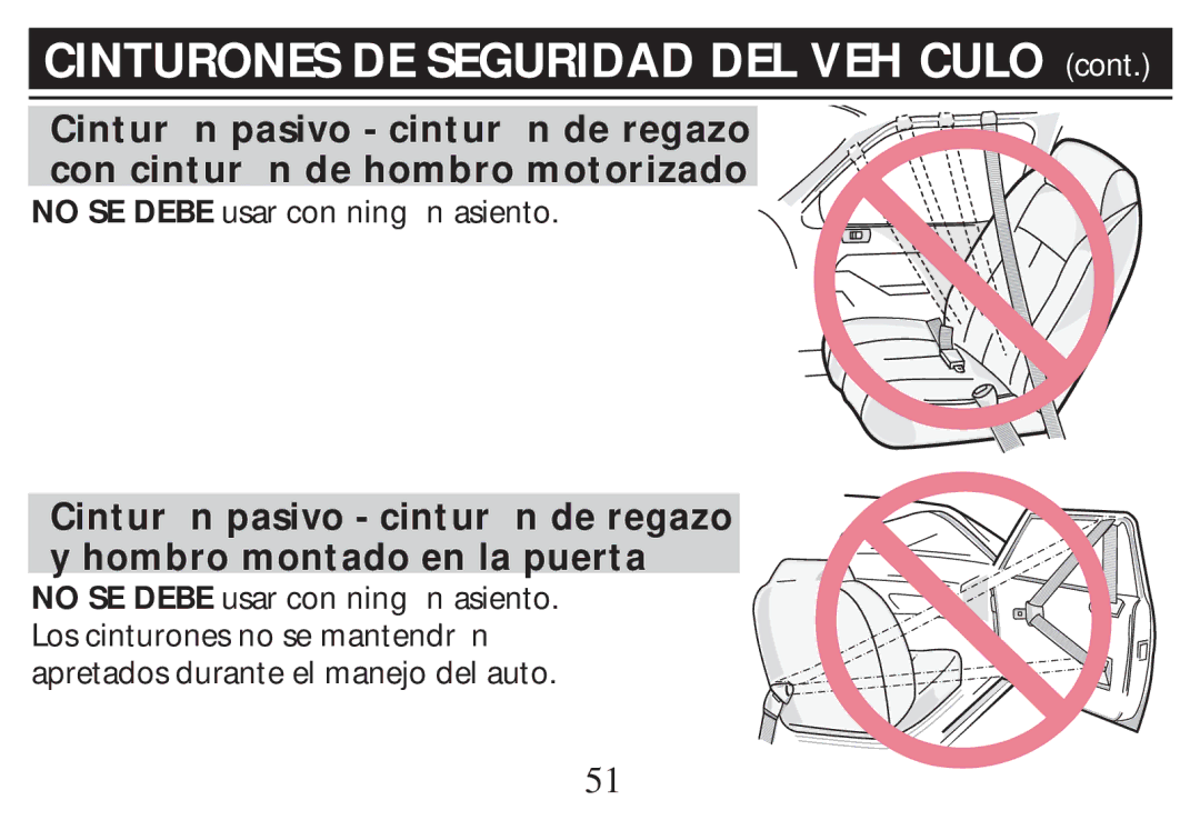 Graco PD268712B owner manual No SE Debe usar con ning n asiento 