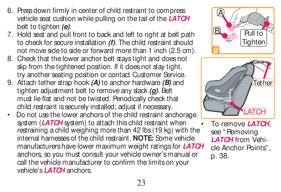 Graco PD268712B owner manual Tighten 