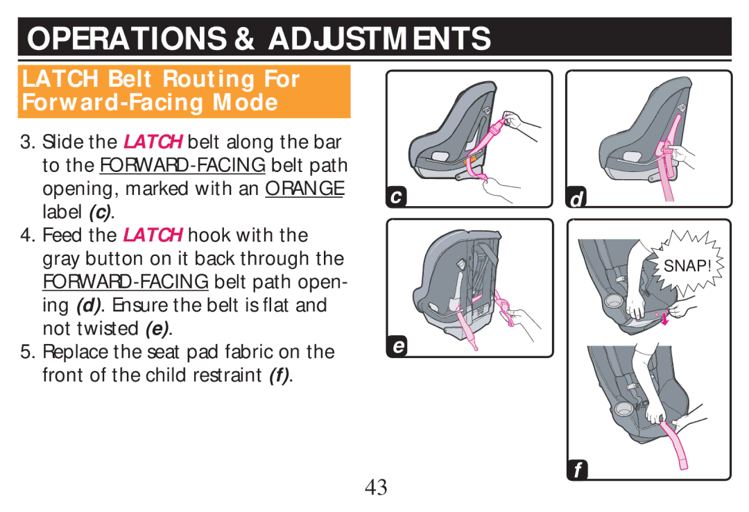 Graco PD268712B owner manual Operations & Adjustments 