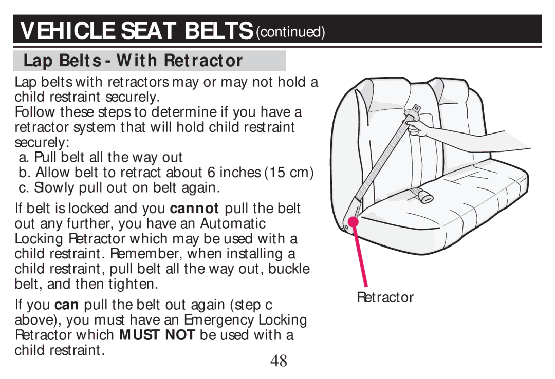 Graco PD268712B owner manual Lap Belts With Retractor 