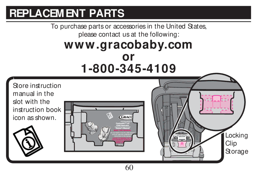 Graco PD268712B owner manual Replacement Parts 