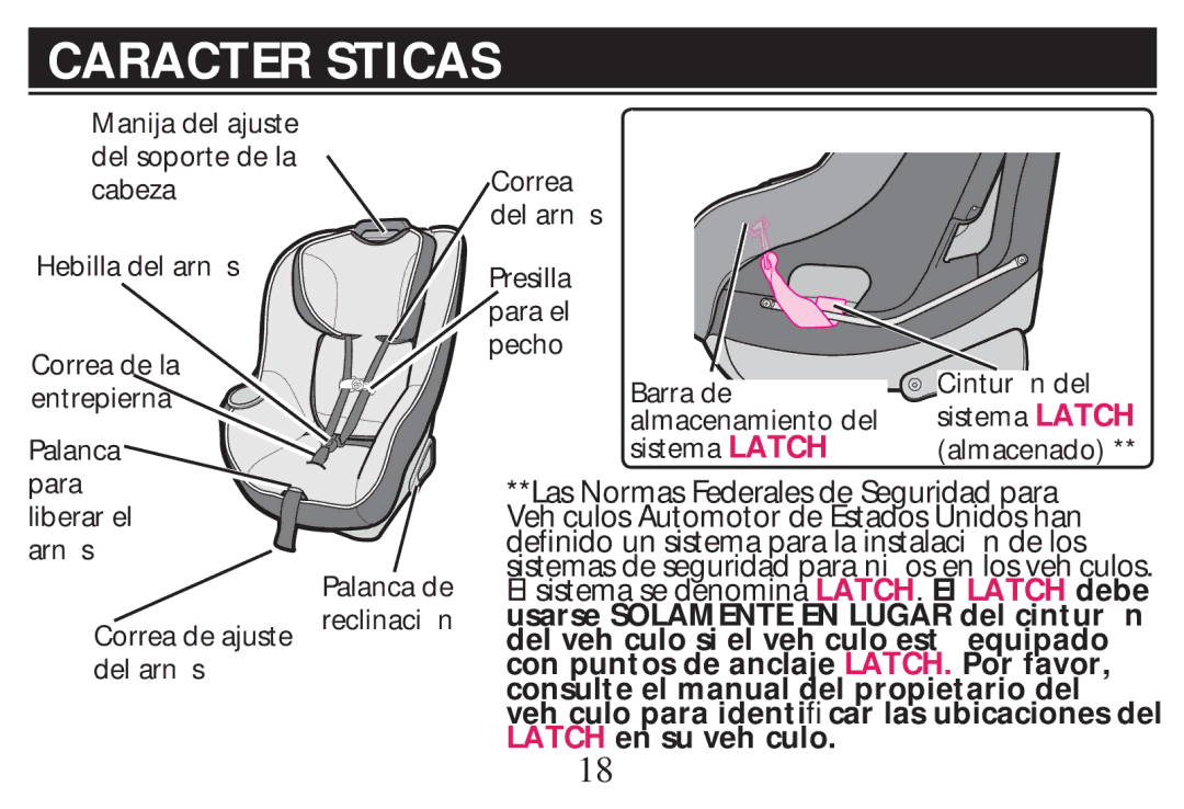 Graco PD268712B owner manual Caracter Sticas 