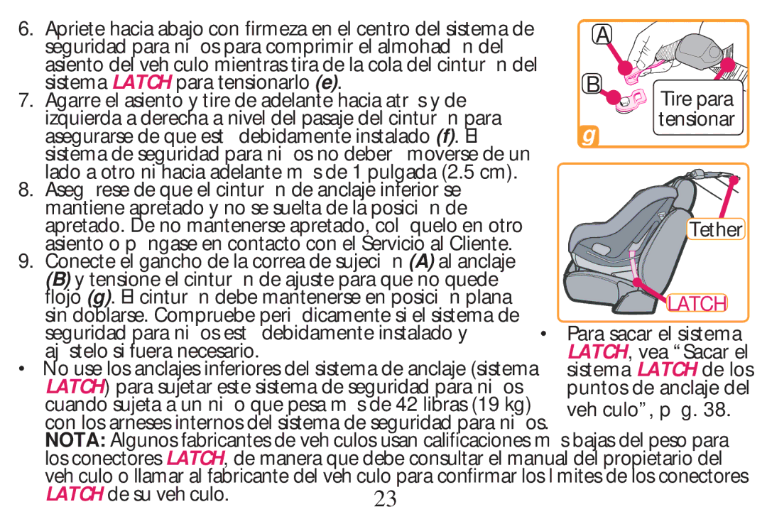 Graco PD268712B owner manual Izquierda a derecha a nivel del pasaje del cintur n para 