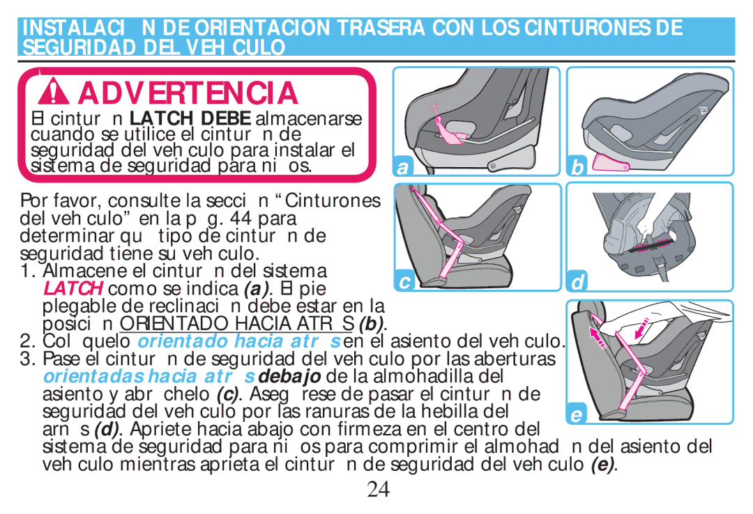 Graco PD268712B owner manual Advertencia 