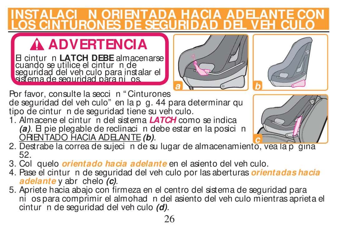 Graco PD268712B owner manual Advertencia 