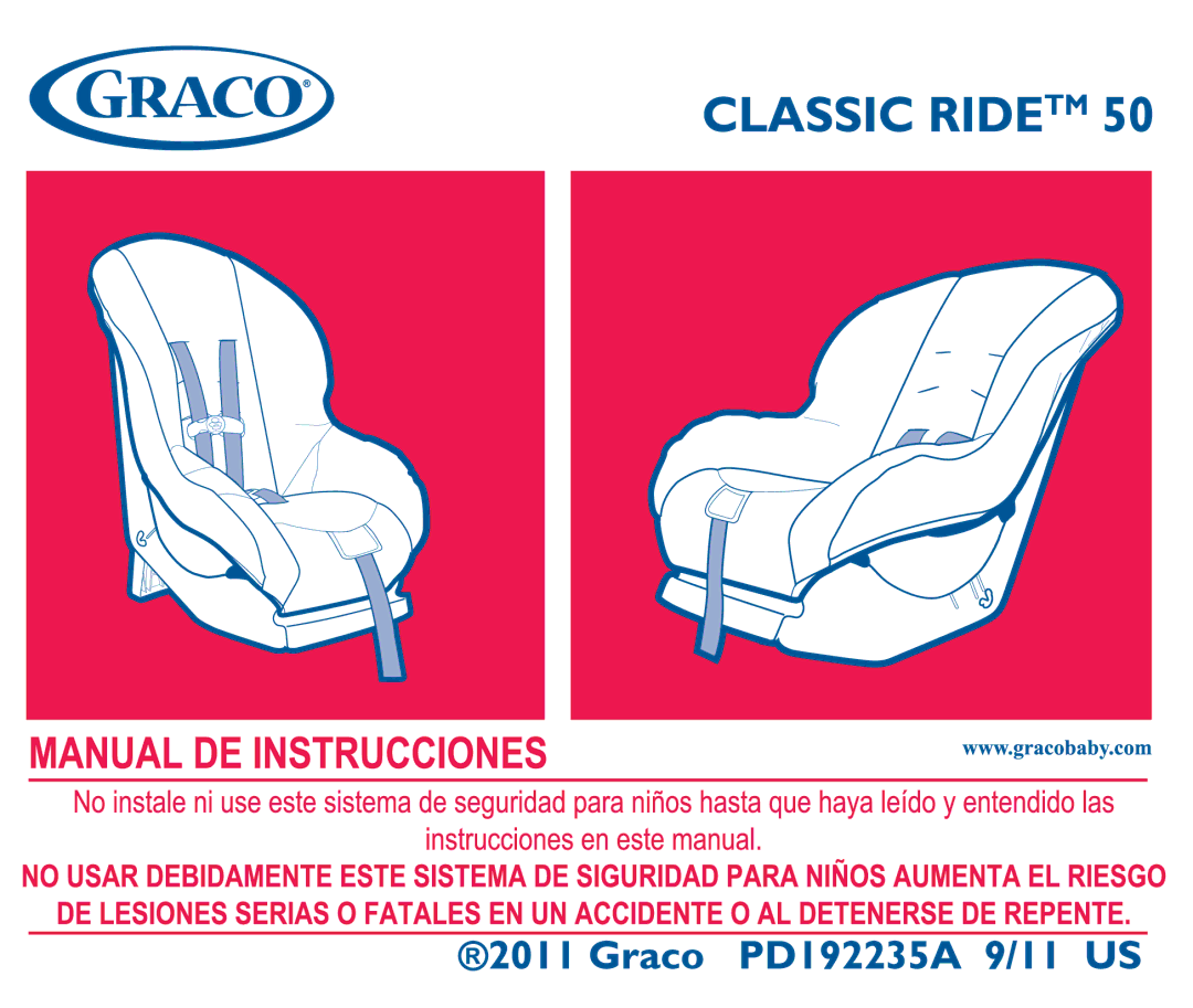 Graco PD192235A 9/11, PDL92235A manual 