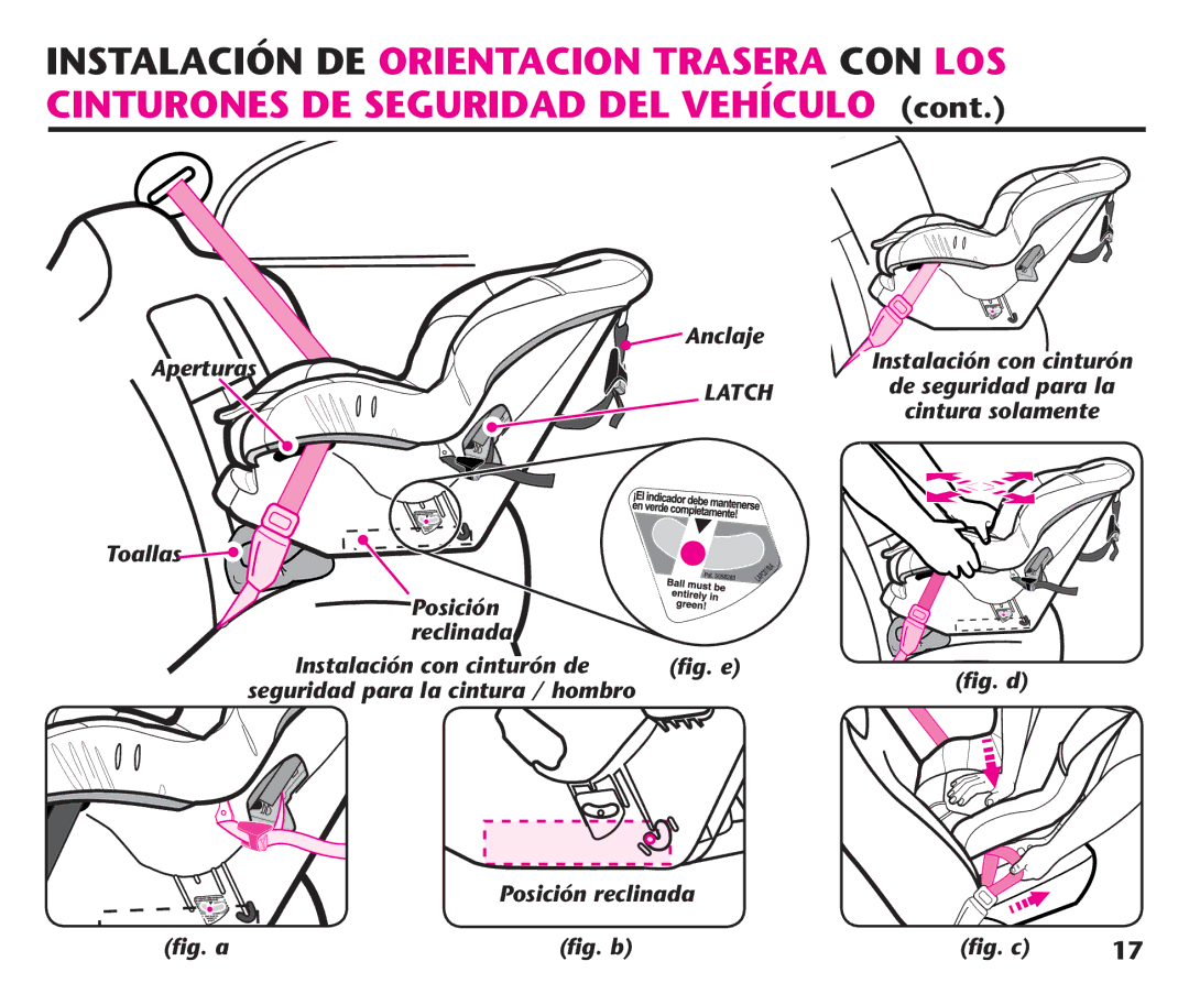 Graco PD192235A 9/11, PDL92235A manual Anclaje Aperturas 