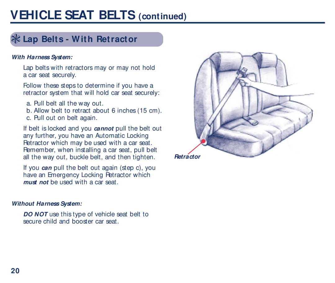 Graco PM-1373AD manual Lap Belts With Retractor 