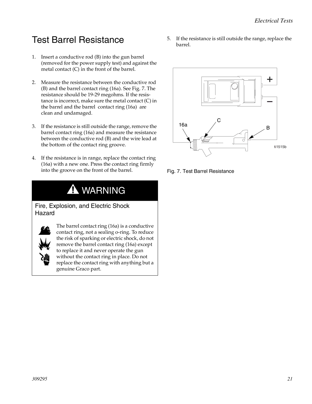 Graco PRO Xs4 AA manual Test Barrel Resistance 