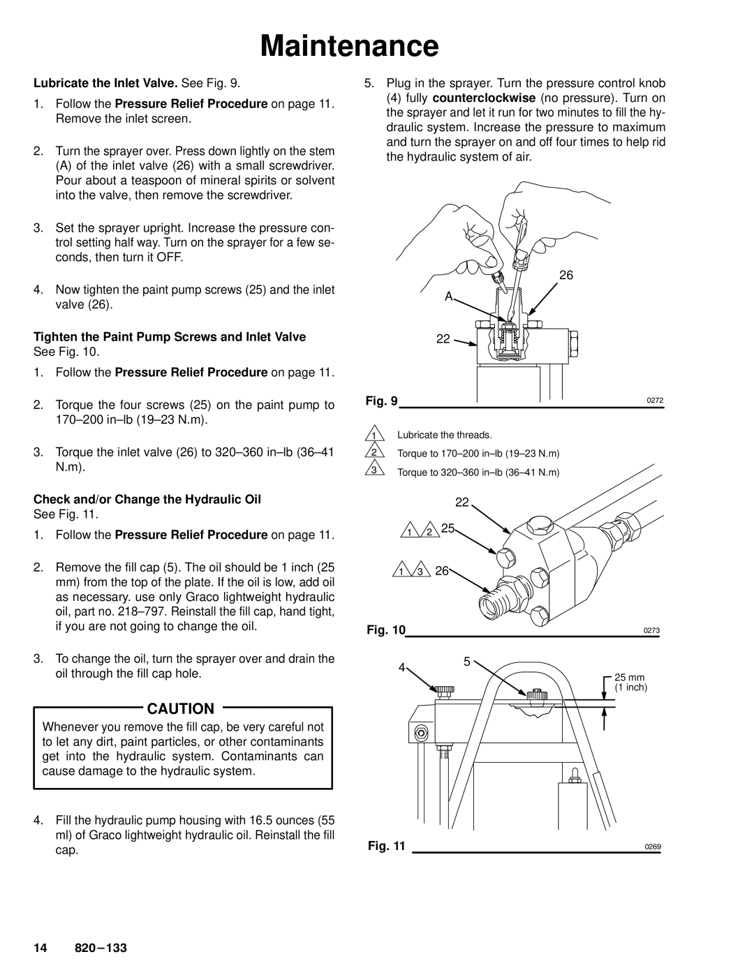 Graco PT2500 owner manual 25 mm 1 inch 