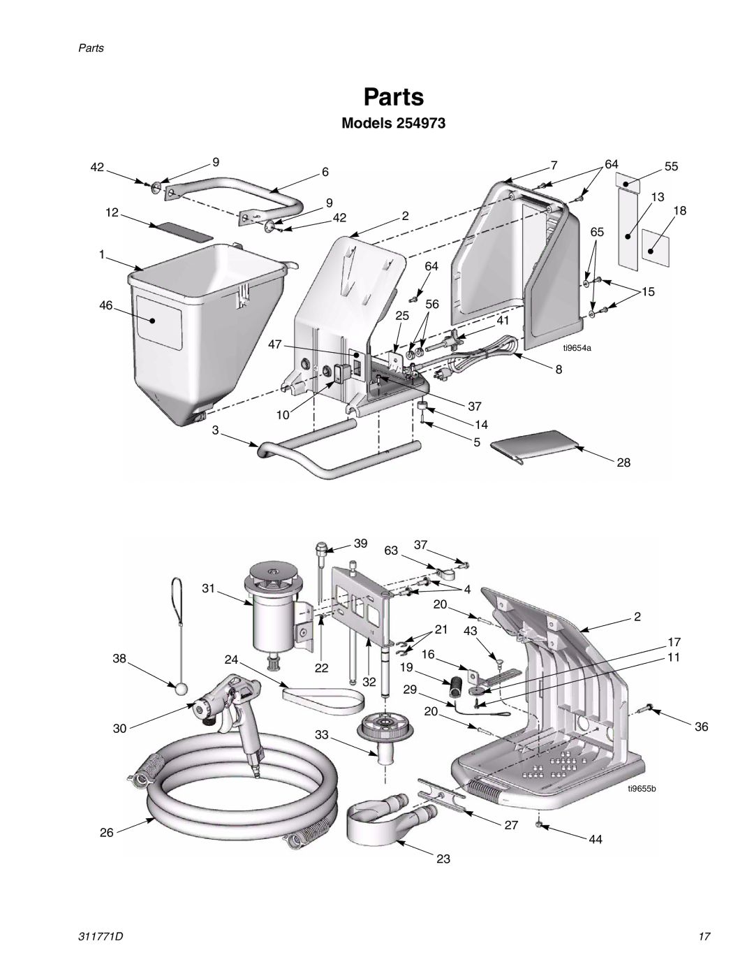 Graco RTX-650 important safety instructions Parts, Models 