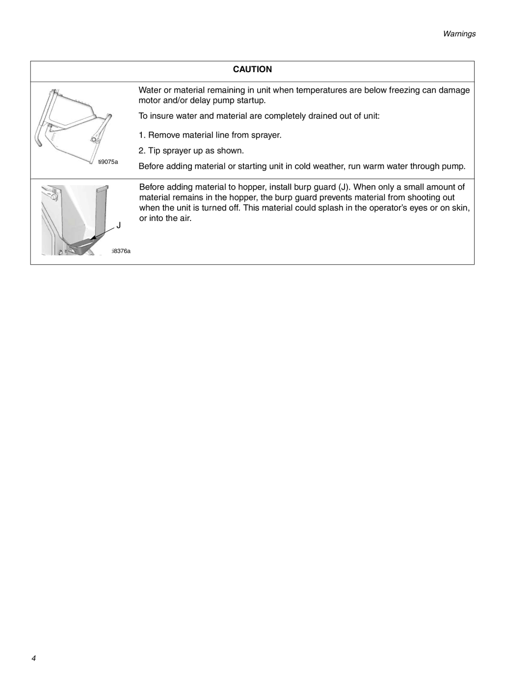 Graco RTX 650 important safety instructions Ti9075a 