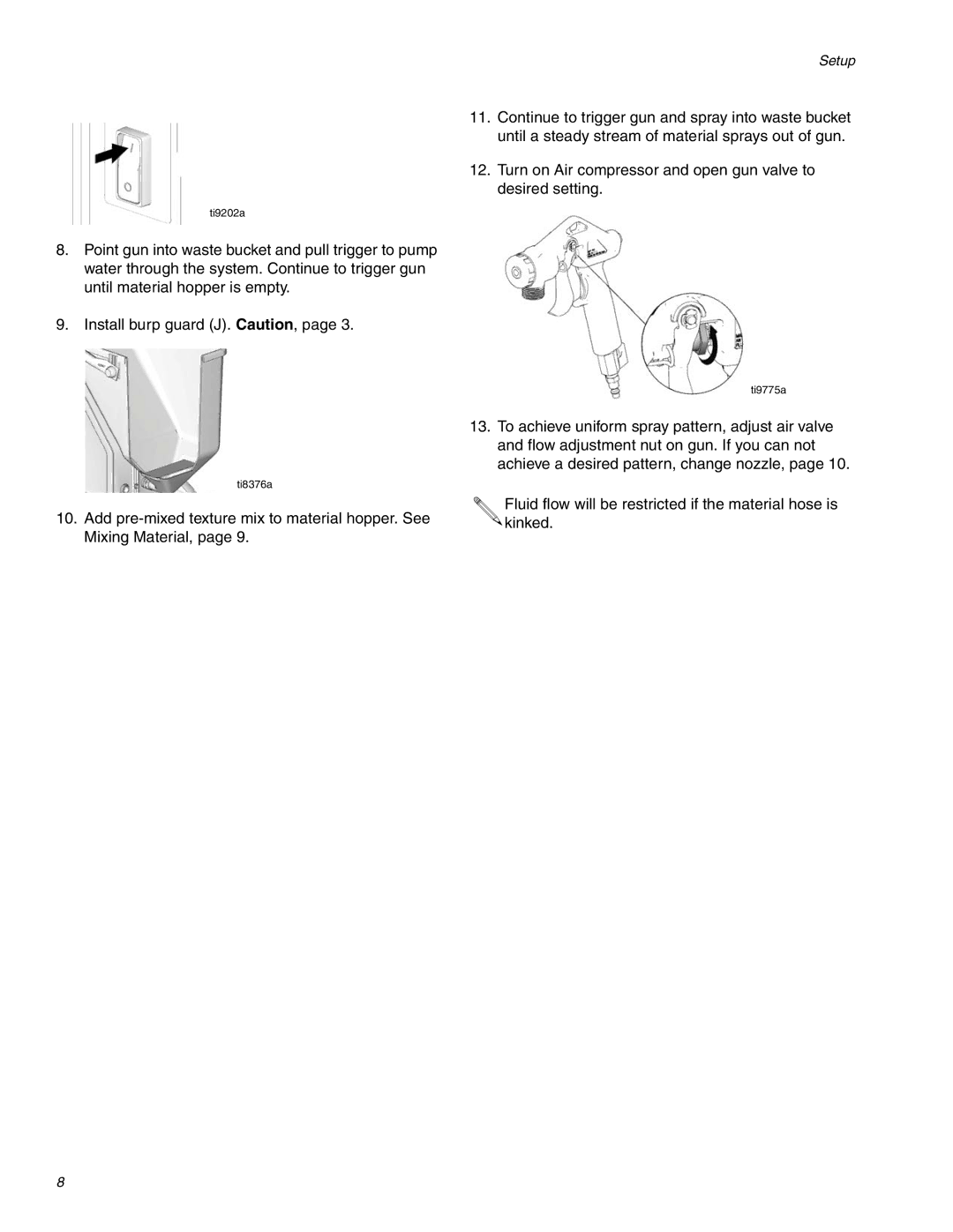 Graco RTX 650 important safety instructions Ti9202a 