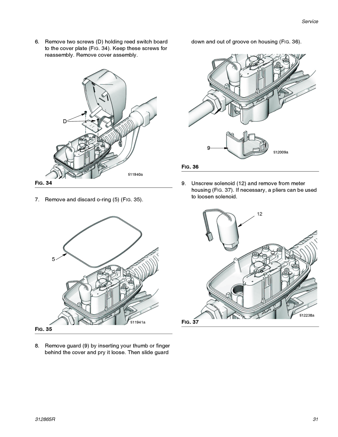 Graco SDP15, SDM15, SDM5, SDP5 important safety instructions Remove and discard o-ring 5 FIG 