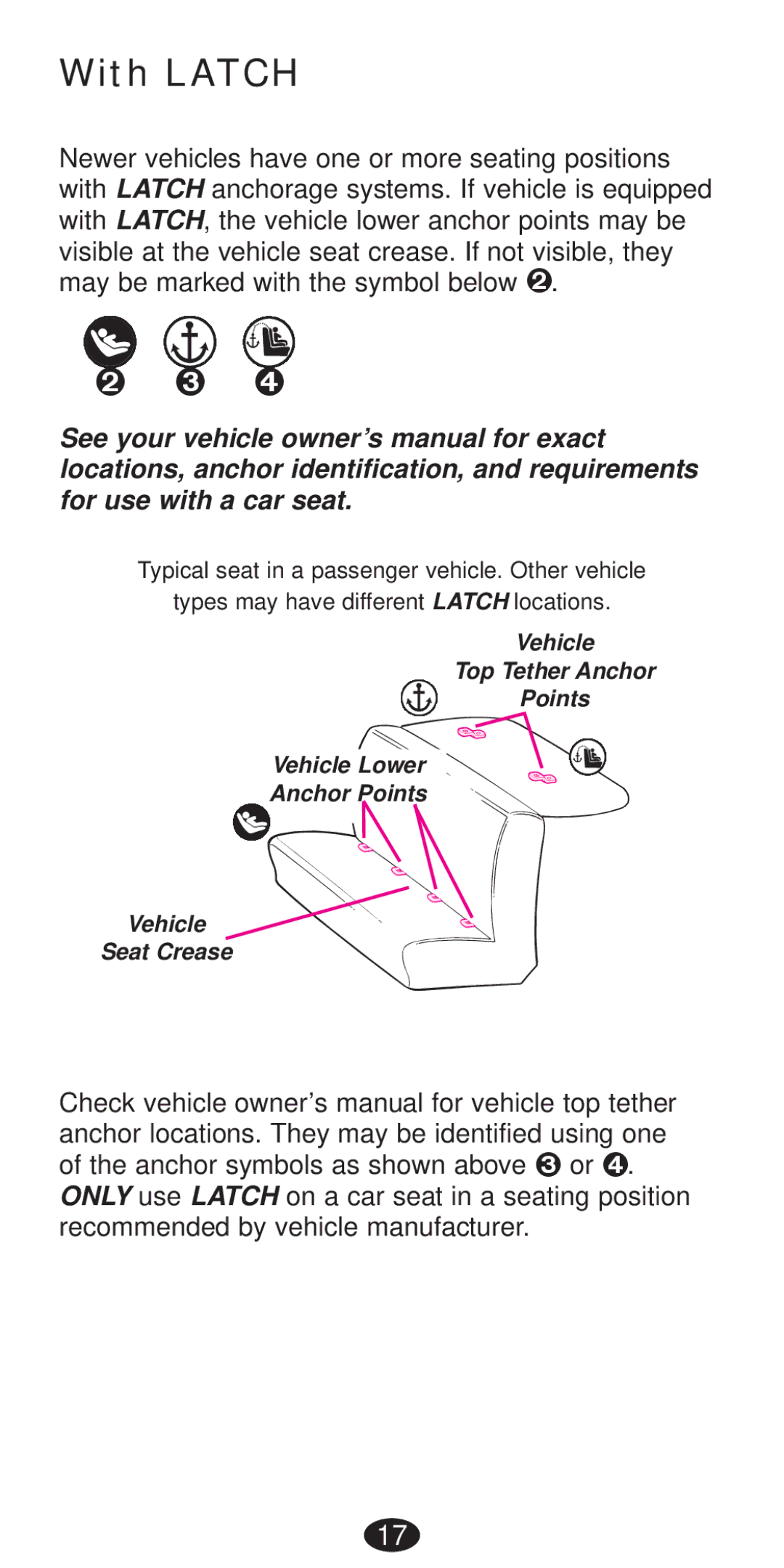 Graco Seat/Booster Seat manual With Latch 