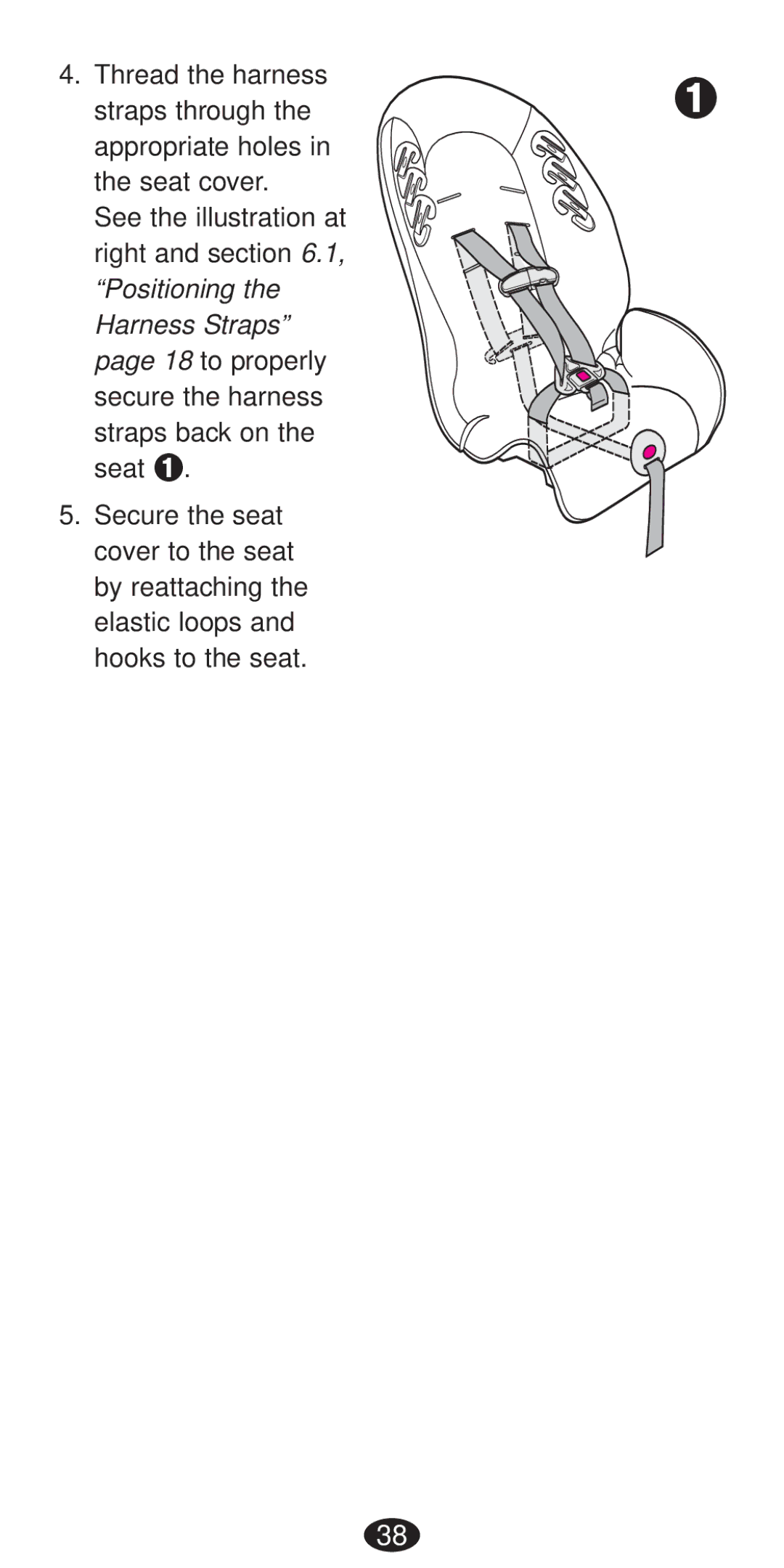 Graco Seat/Booster Seat manual Positioning Harness Straps 