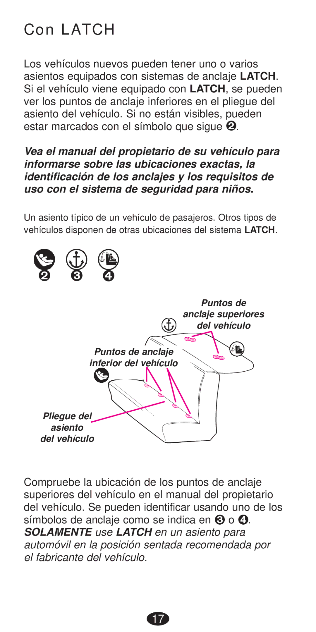 Graco Seat/Booster Seat manual Con Latch 