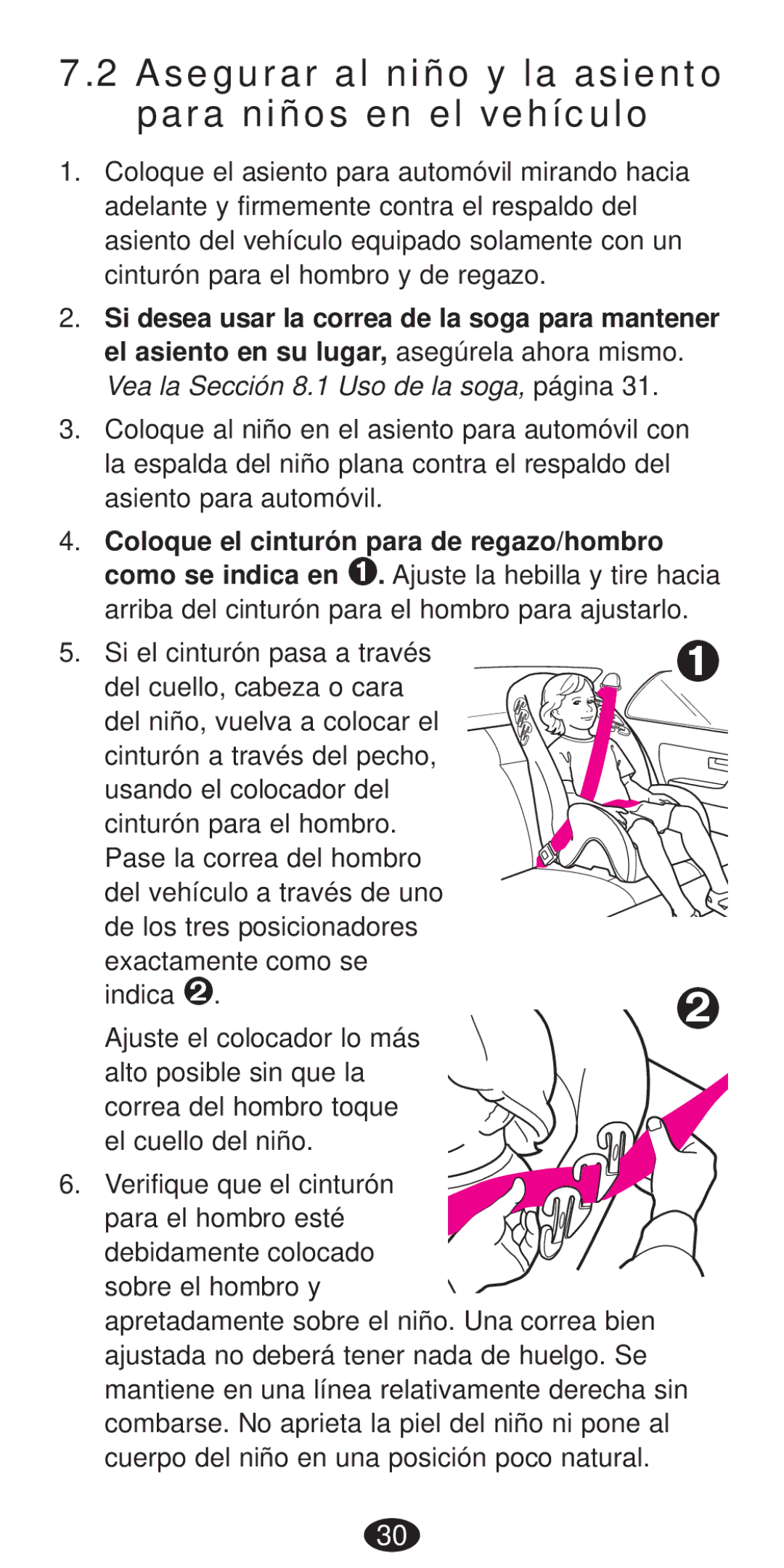 Graco Seat/Booster Seat manual Asegurar al niño y la asiento para niños en el vehículo 