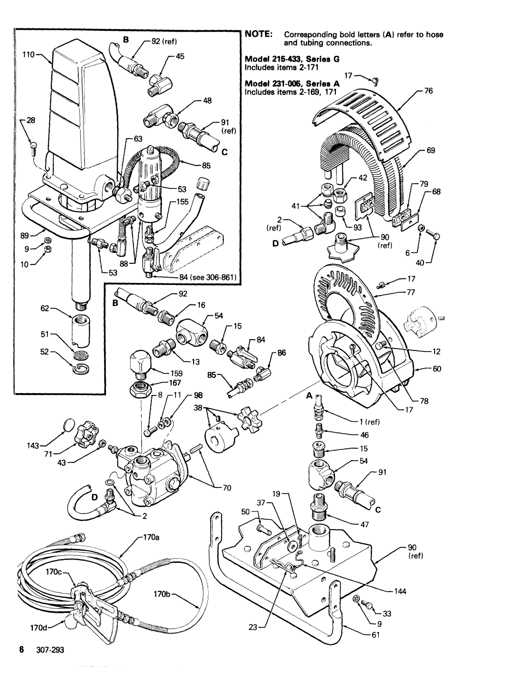 Graco 215-433 Series G, Series A, 231-005 warranty El 215-433, Series G 