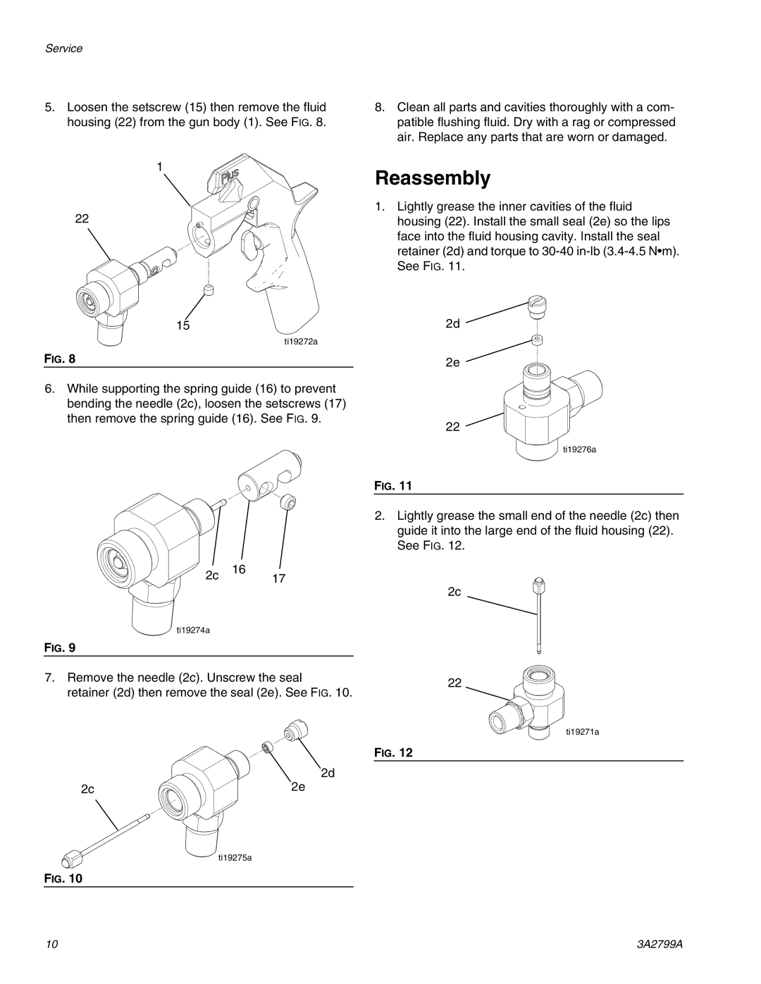 Graco Series A, 262854 important safety instructions Reassembly 