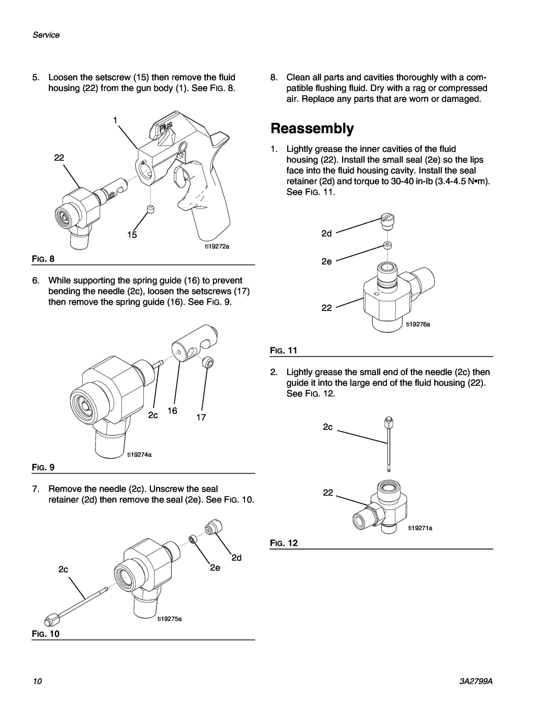 Graco Series A, 262854 important safety instructions Reassembly 
