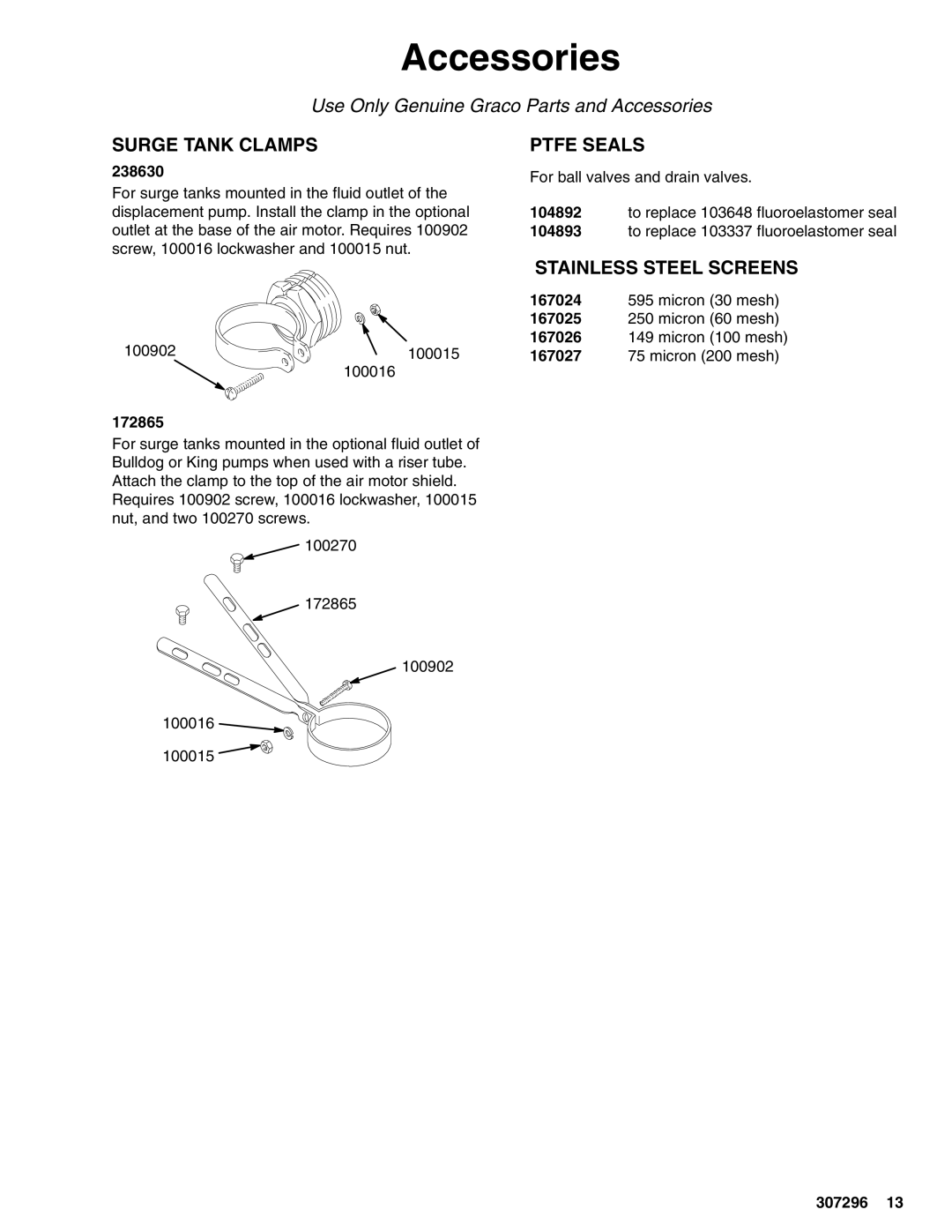 Graco Series C, Series A, Model 237069, Series E For ball valves and drain valves, 167024, 167025, 167026, 167027, 172865 