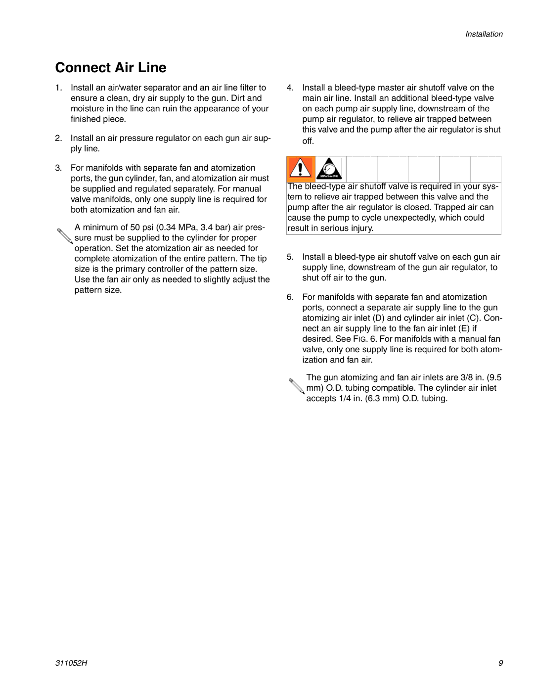 Graco 288046, Series B important safety instructions Connect Air Line 