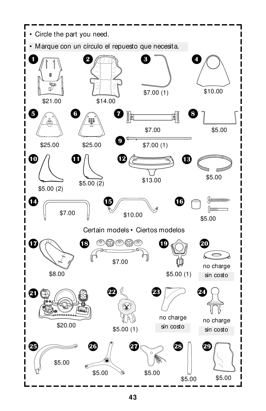 Graco Swing Set owner manual 22 23 