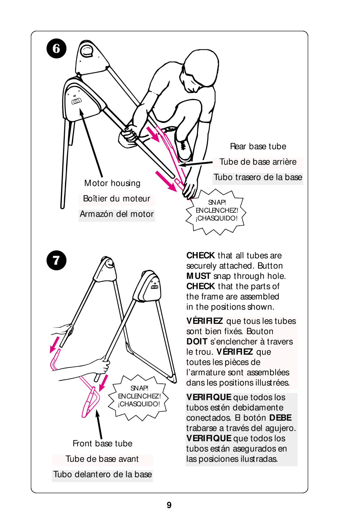 Graco Swing Set owner manual Motor housing Boîtier du moteur Armazón del motor 