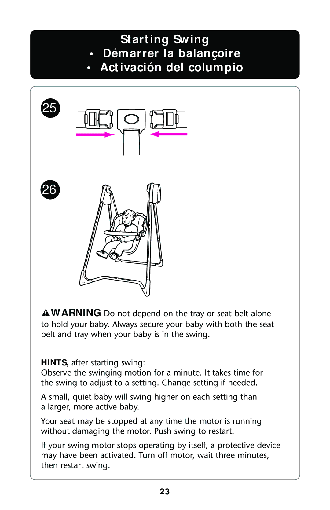 Graco Swing owner manual 