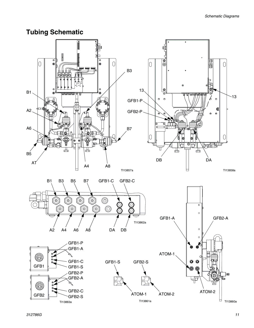 Graco TI12743a, TI12954a important safety instructions Tubing Schematic 