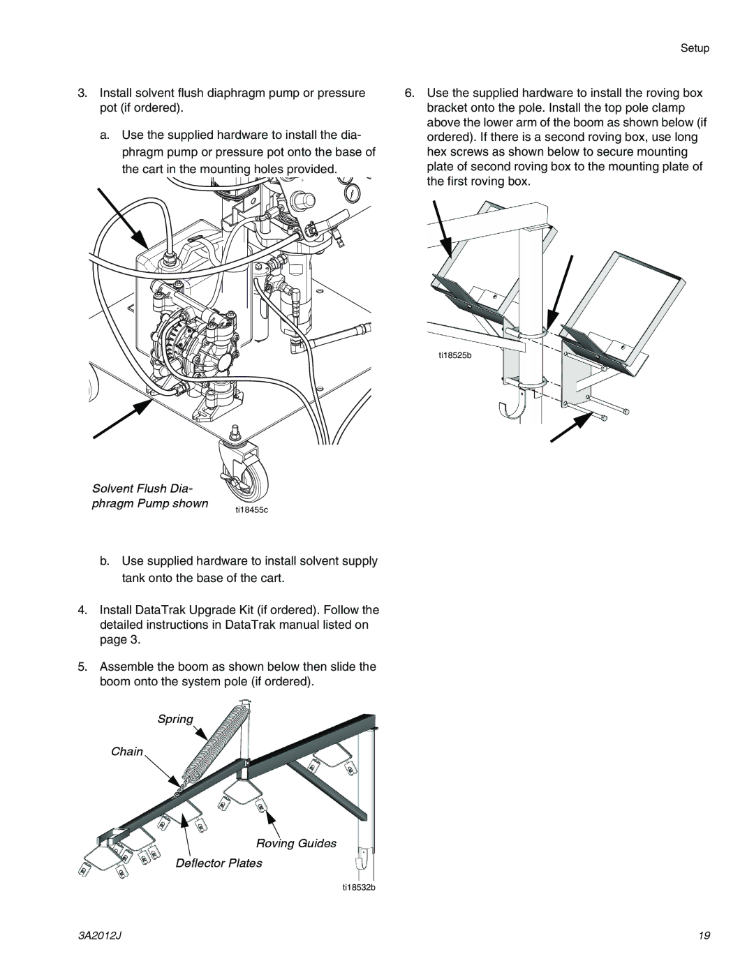 Graco ti18496b, ti18524d, ti18526c specifications Spring Chain Roving Guides Deflector Plates 