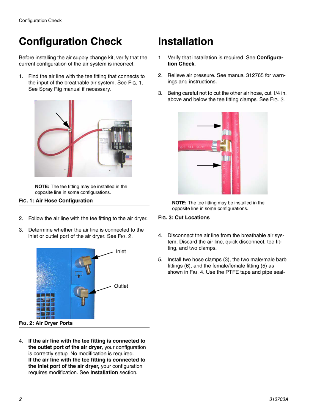 Graco U91023 important safety instructions Configuration Check, Installation 