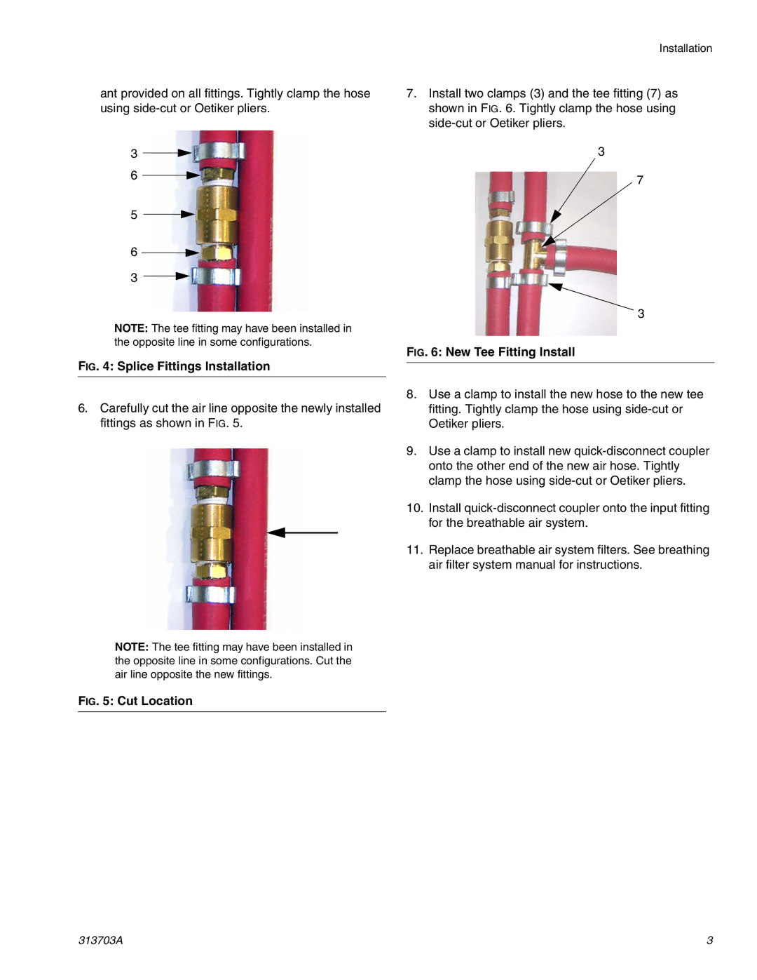 Graco U91023 important safety instructions Splice Fittings Installation 