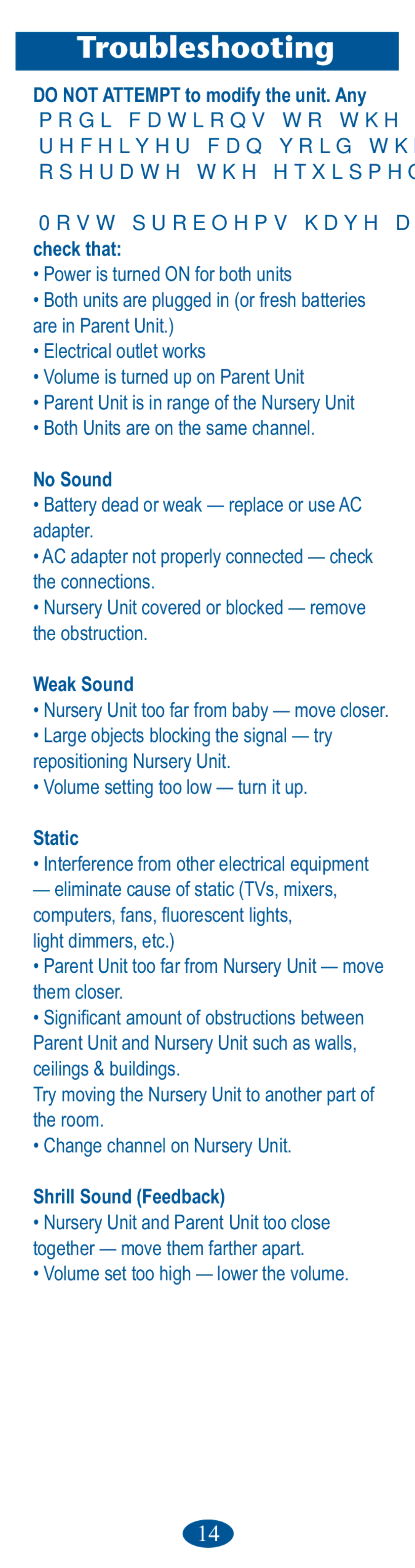 Graco 1750483, vibe, PD106594B owner manual Troubleshooting, RshudwhWkhHtxlsphqw 