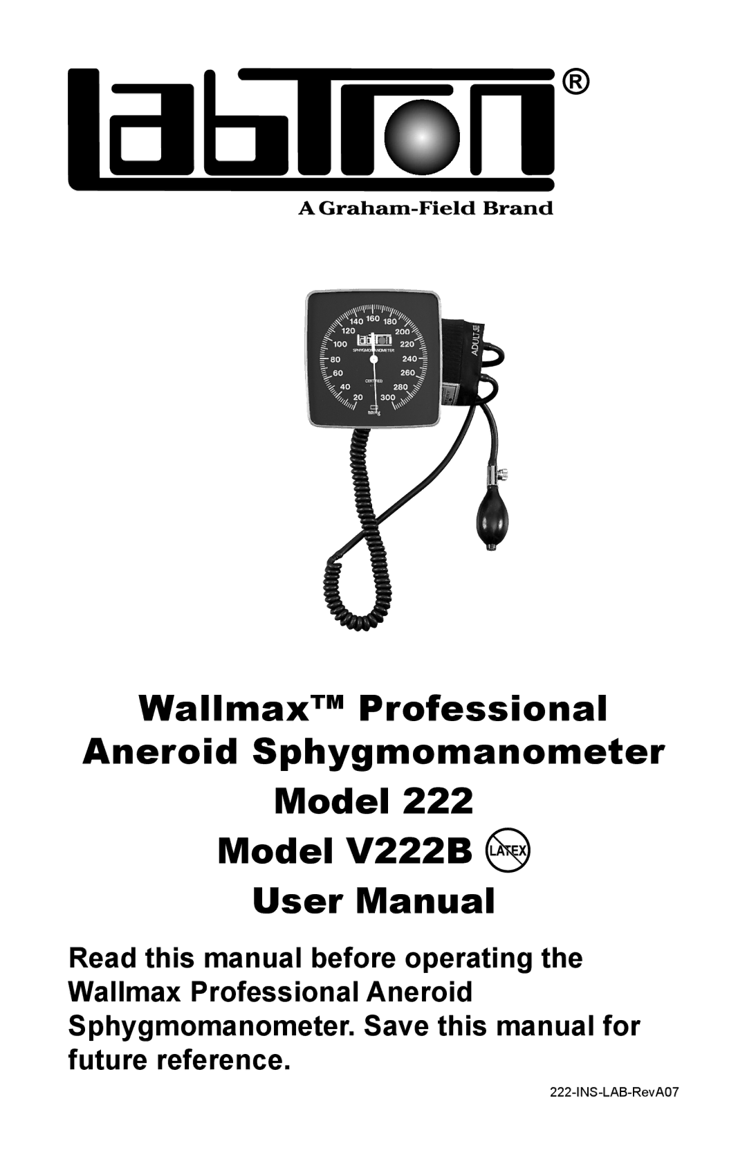 Graham Field V222B user manual INS-LAB-RevA07 