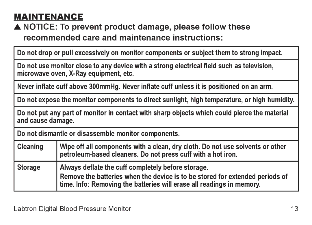 Graham Field 707A-INS-LAB-RevD11 user manual Maintenance 