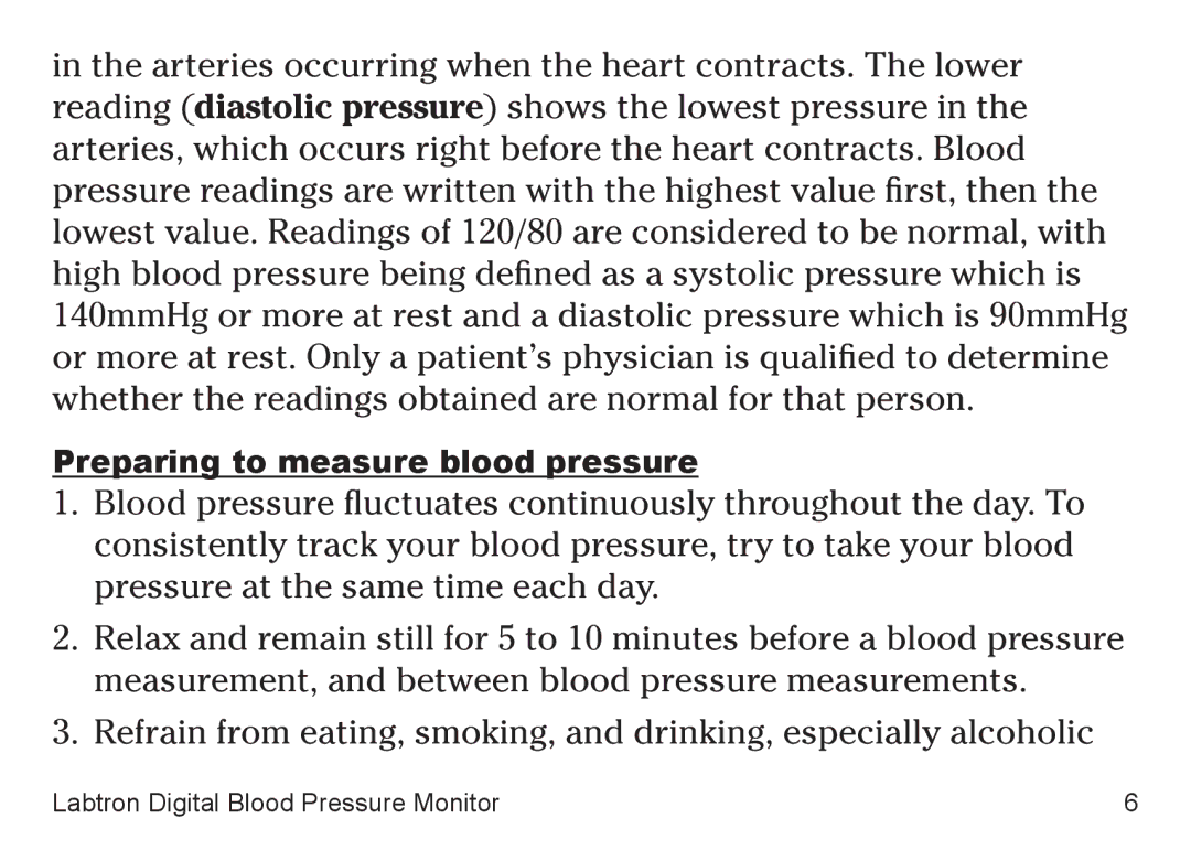 Graham Field 707A-INS-LAB-RevD11 user manual Preparing to measure blood pressure 